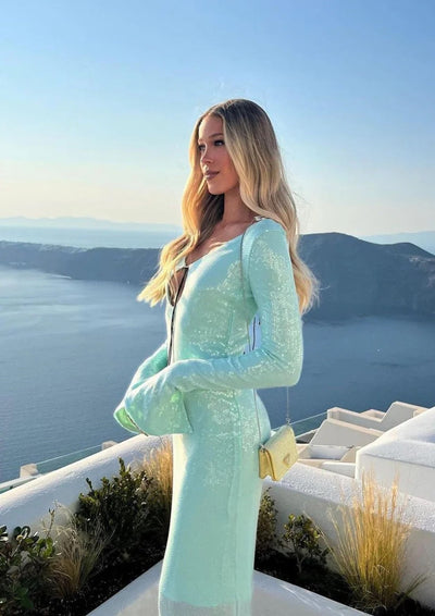 Amber dress- Sky blue