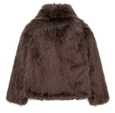 Faux Fur Coat – Brown