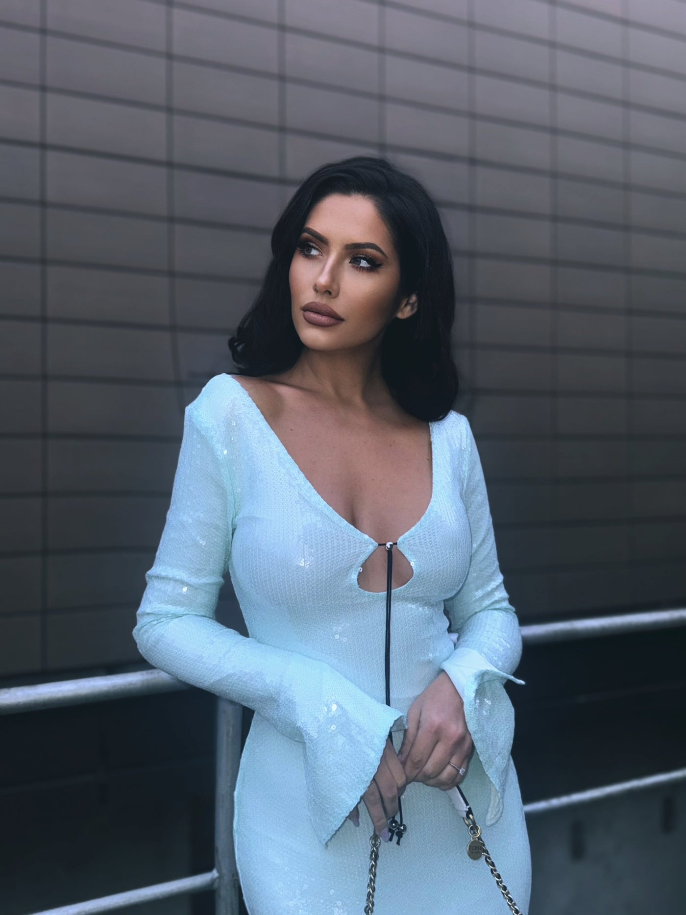 Amber dress- Sky blue