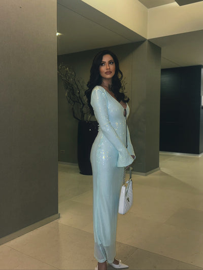 Amber dress- Sky blue