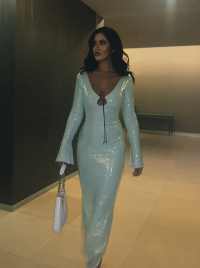 Amber dress- Sky blue