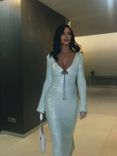 Amber dress- Sky blue