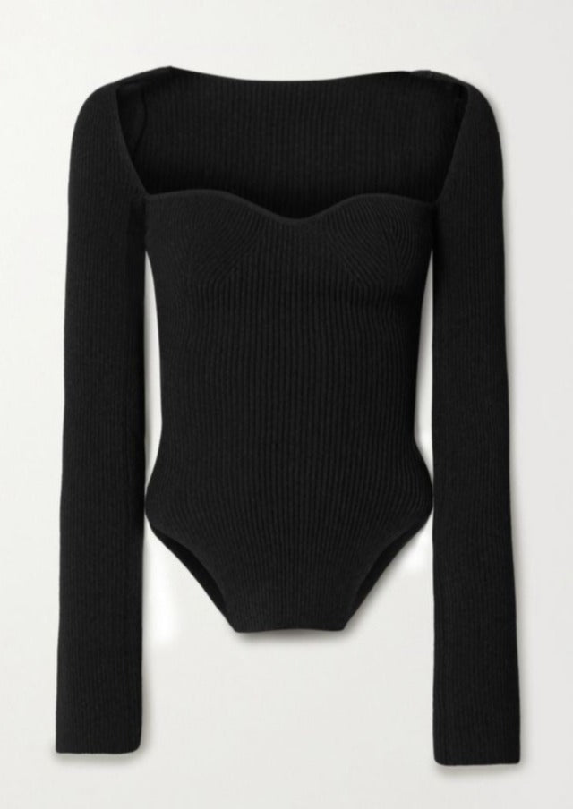 Kylie Black Knit Top