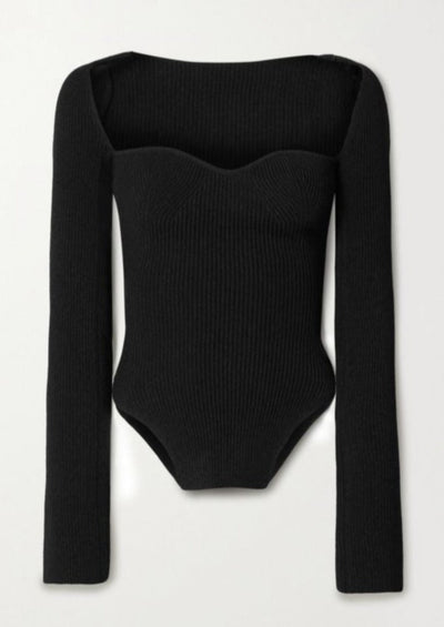 Kylie Black Knit Top